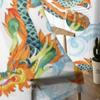 Vintage Chinesische Drachen Gardinen für Wohnzimmer Transparenter Tüll Fenstervorhang Schlafzimmer Küche Wohnkultur Schleier Vorhänge