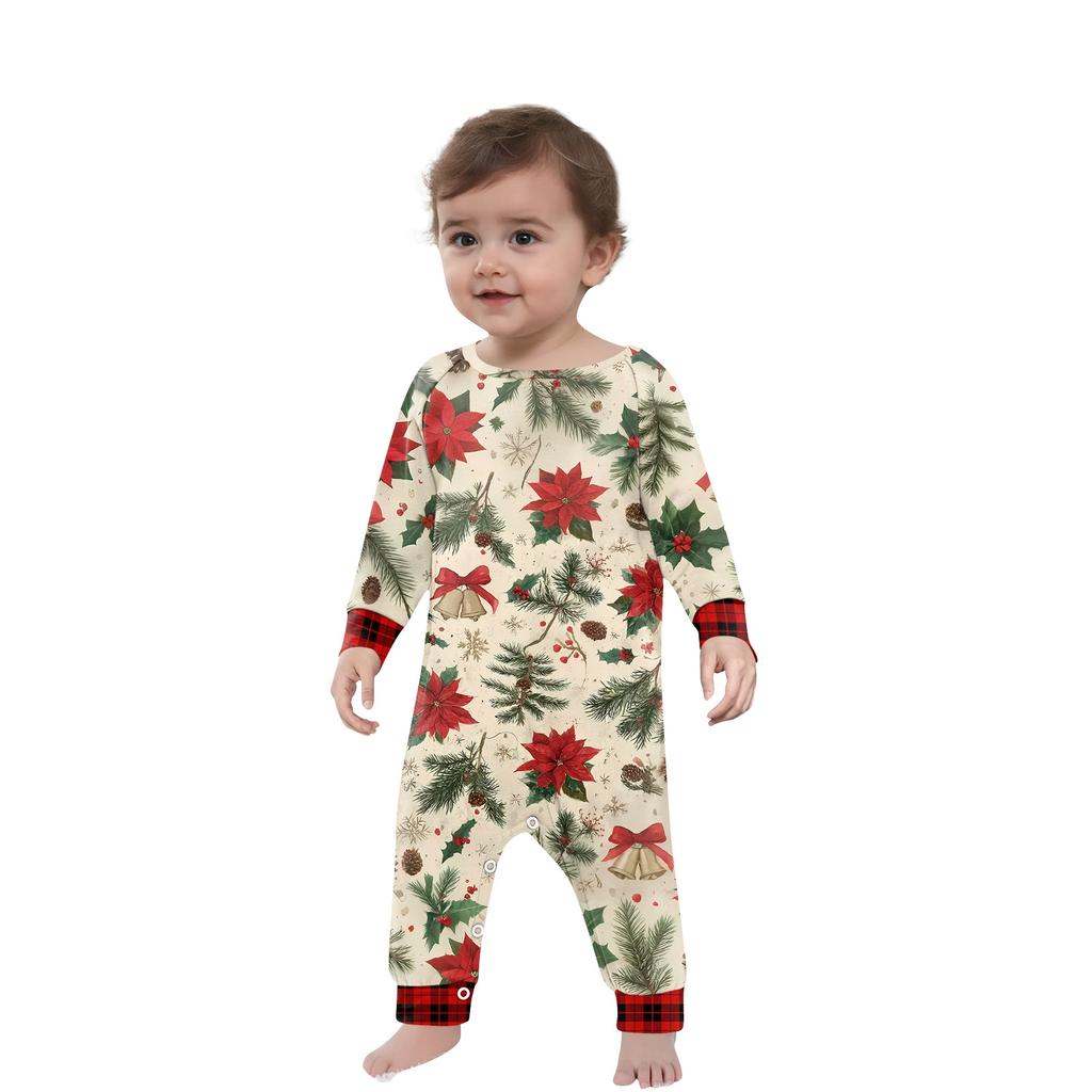 Christmas Prints Family Matching Long Sleeve Tops+Pants Set Family Matching Sets