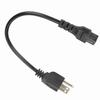 5‑15P Male to IEC320 C5 Female Power Cord 18 AWG 0.3m AC Power Short Cord for Computers