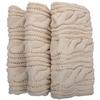 Winter Knitted Scarf Thickened Fleece Lined Warm Neck Warmer Cable Knit Pattern Soft Cozy for Cold Weather