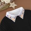 New Fake Collar Shirt Women White Lapel Ruffles Stand False Collar Woman Girls Detachable Collar Lace Removable Half Shirt
