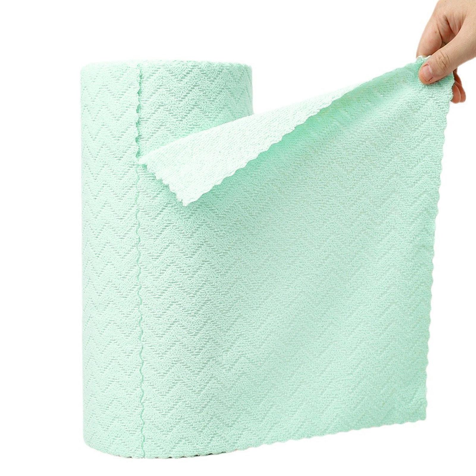 1 рулон отрывных салфеток из микрофибры для уборки, многоцелевые одноразовые салфетки для посуды, безворсовая ткань для домашней уборки, 30 шт./рулон