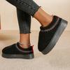 Warm Fur Ankle Boots Women Flats Platform Slippers Plush Flip Flops Winter Cotton Shoes for Women Brand Design Snow Botas