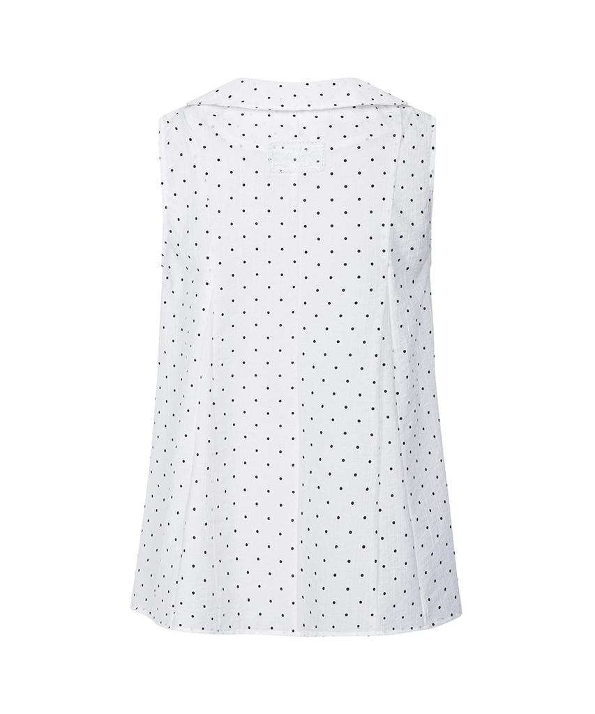 ILLIGO Rope Flare Blouse White Dot