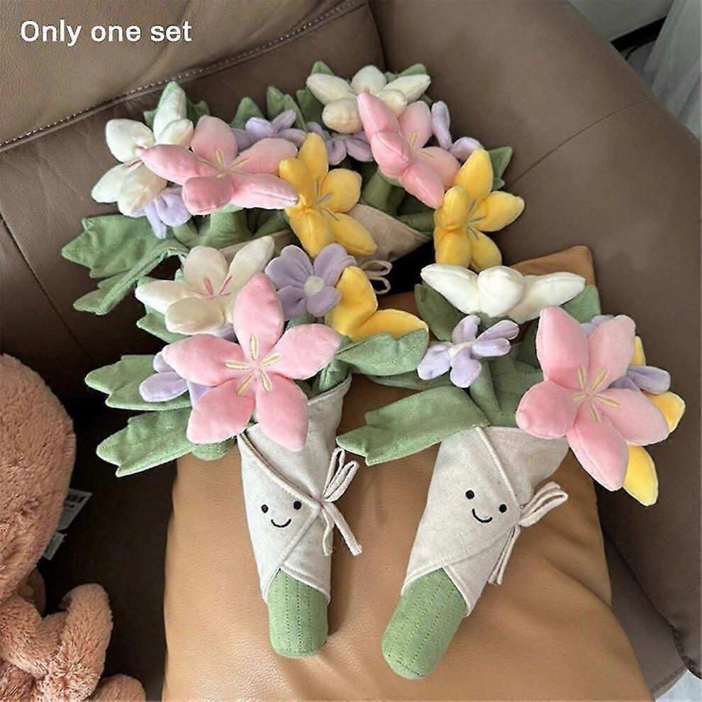 Fiori di Peluche Giocattoli di Peluche Bouquet Bambola Cartone Animato Cuscino Imbottito Regalo per Compleanno Giorno della Laurea