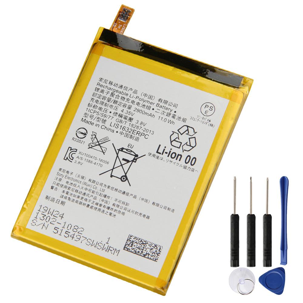 Rechargeable Lithium Battery For SONY Xperia XZ F8331 F8332 DUAL LIS1632ERPC Phone Battery 2900mAh