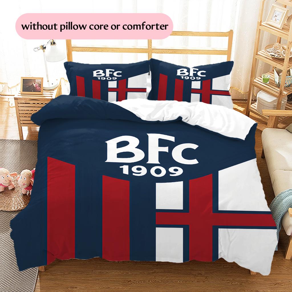 Bologna FC 1909 Pattern Bedding Home Decoration Birthday & Festival Gift (1 * duvet cover + 2 * pillowcase, without core)