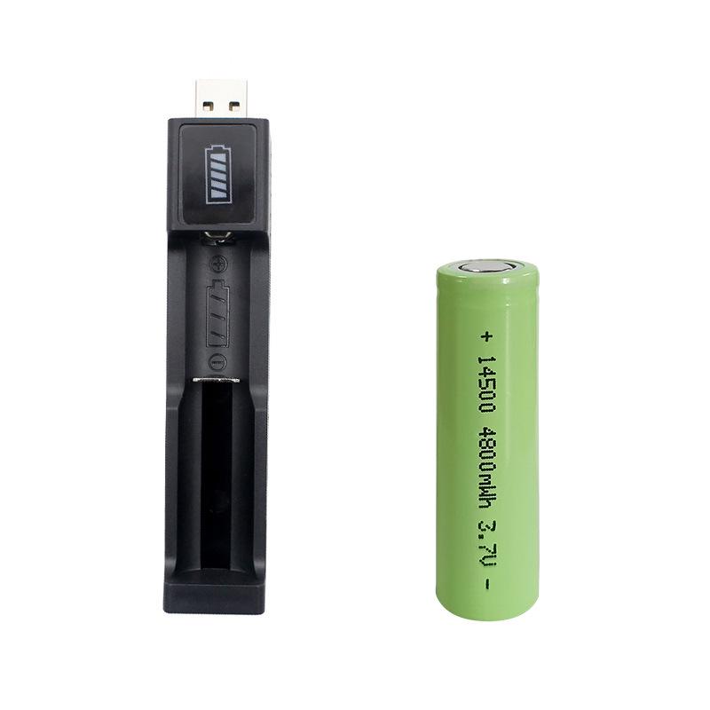 14500 3.7V Rechargeable Lithium Battery Set for Flashlights, Toys, Microphones, Mice, and Remotes