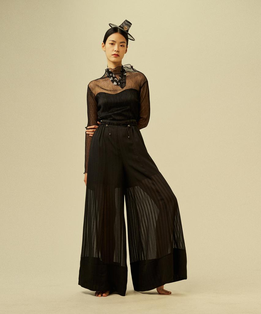 JOSUN String Wide Pants
