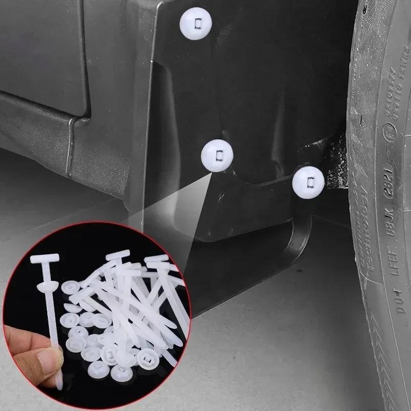 1-100pcs Universal Nylon Cable Ties Buckle Cable Tie Clips Fix Wires Tool Self-locking Car Fastener Buckles Interior Accessories