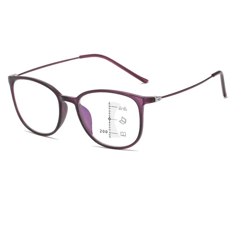 Progressive Multifocal Presbyopia Glasses Anti Blue Light HD Reading Glasses for Men and Women Fashion Luxury