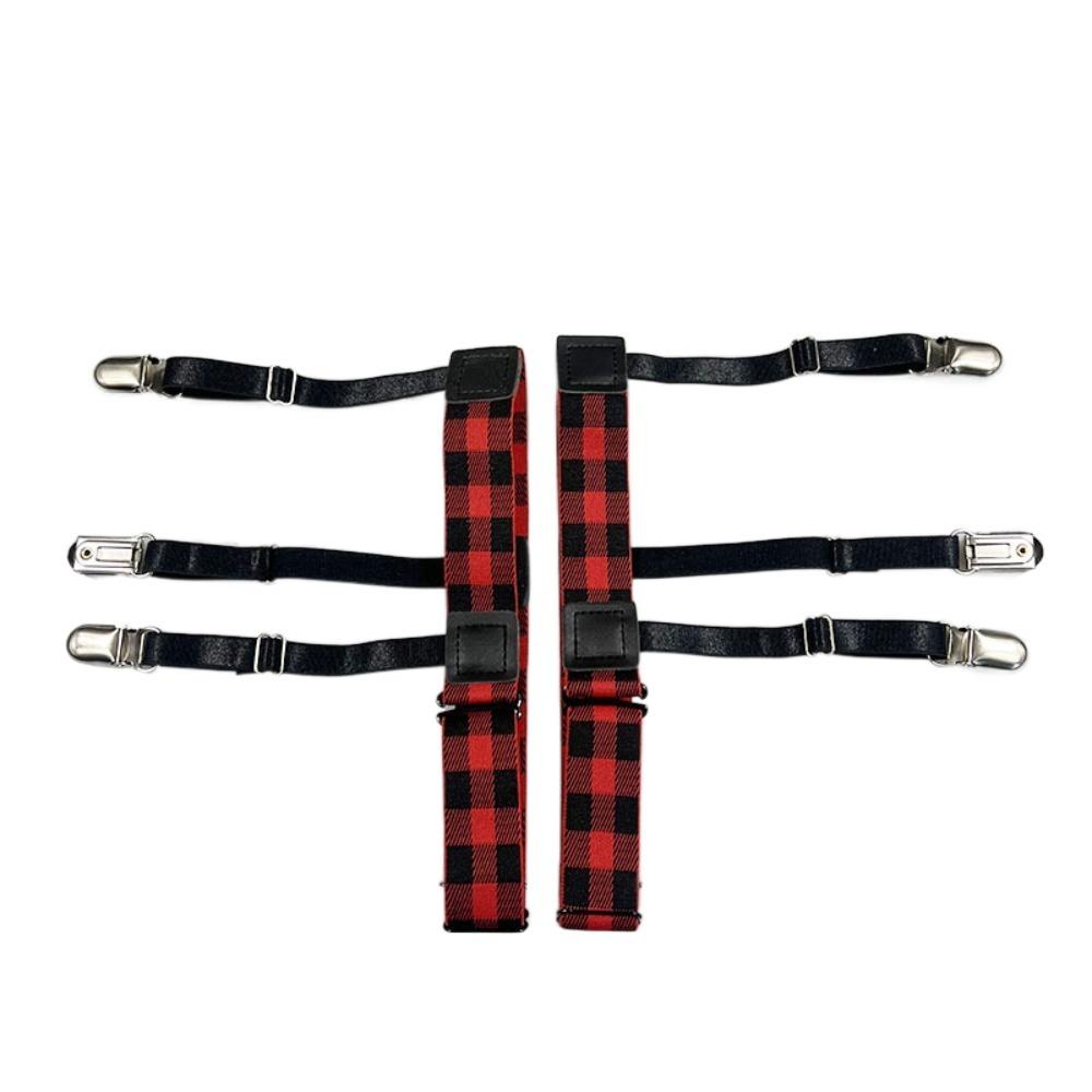 

1 Pair Elastic Socks Fastener Clip Adjustable Thigh Suspender Garter Leg Braces Loops Uniform