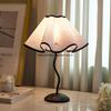 Girly Heart Skirt Table Lamp: Mid-Century LED Night Light for Bedroom and Study.