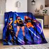 1 Stück KPop Dämonenjäger Weiche & Warme Flanelldecke, Mehrzweck-Überwurfdecke für Couch, Sofa, Büro, Bett, Camping, Reisen