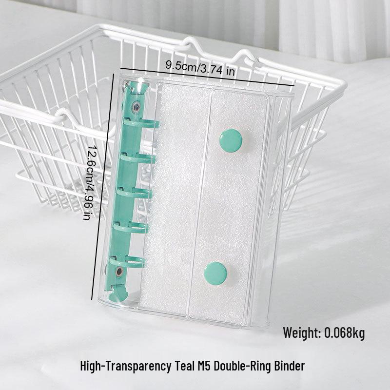 M5 Transparent PVC Binder Cover for A6/A7 Photocards & Stickers