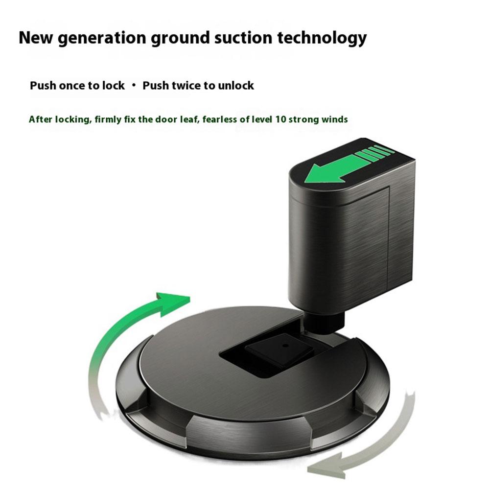 Mechanical Floor Door Stopper No Drilling Door Stopper Holder Height-Adjustable Door Stopper with Screws & Adhesive Pad for Home