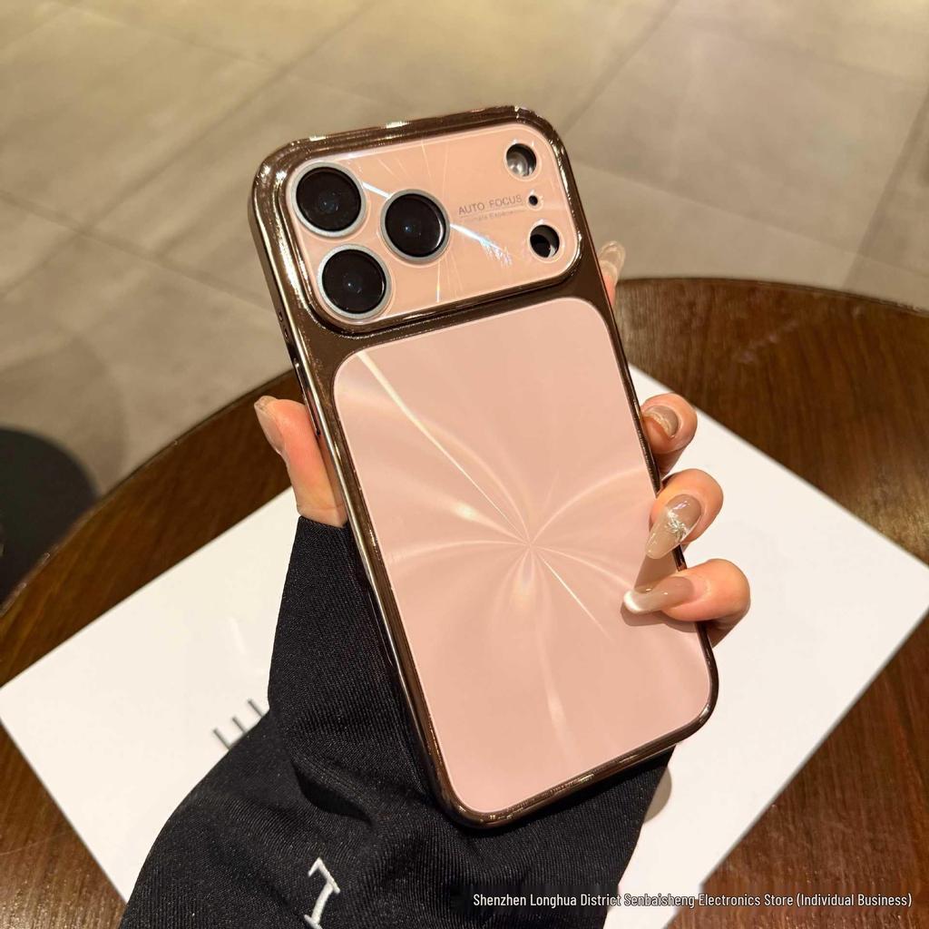 Aurora Plated Phone Case for iPhone 17 Pro Max with Lens Protector and Drop-Proof Protection