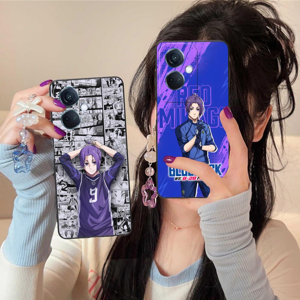 Blue Lock Reo Mikage Matte TPU Mobile Phone Case for OPPO Reno 14 13 12 11 10 9 8 7 6 5 F T Pro 5G Colorful Printing Cover