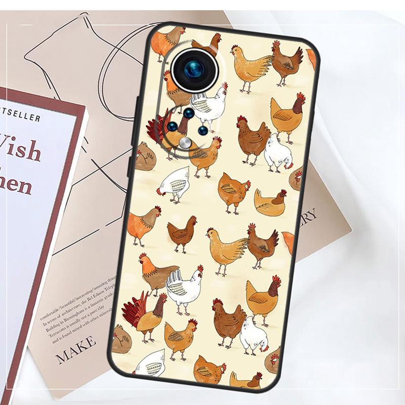 Cartoon Chicken Rooster Case For Honor Magic 8 7 5 6 Pro X9a X9b X9c X9d X8b X8c Win RT 50 70 90 200 400 Pro Cover