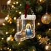 Unique Graduation Money Gift Christmas Stocking Holder, Clear Cash Clip Ornament for Tree Holiday Card Holder Hanging Decor, Transparent Bill Display