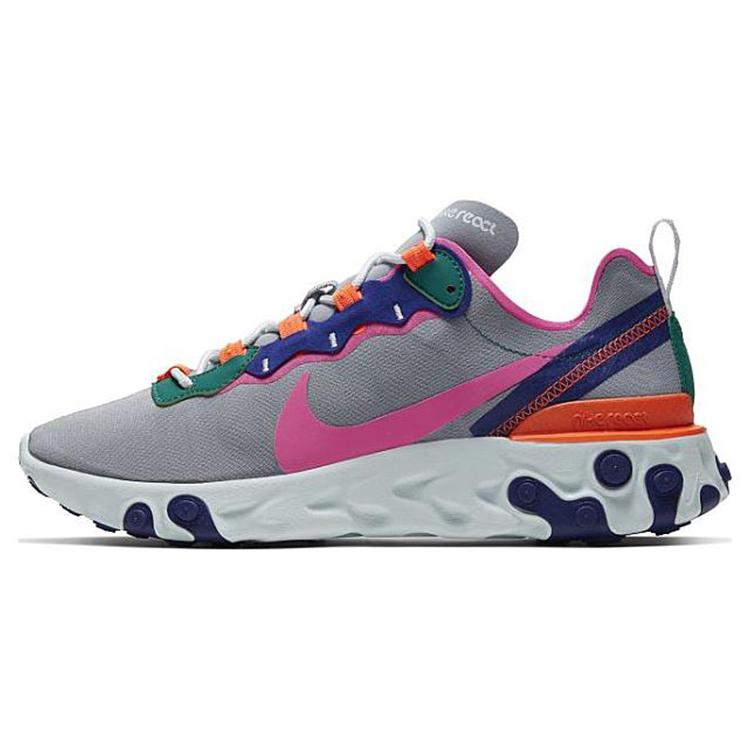 New Nike React Element 55 Wolf Grey Multi Color Women's BQ2728-006