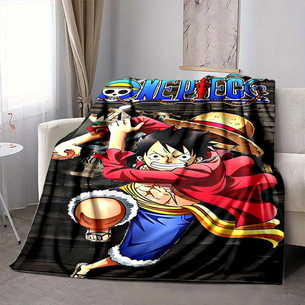 

1 шт. Фланелевое одеяло Луффи из One Piece, мягкое и теплое, многоцелевое покрывало для дивана, софы, офиса, кровати, кемпинга, путешествий 80x120cm