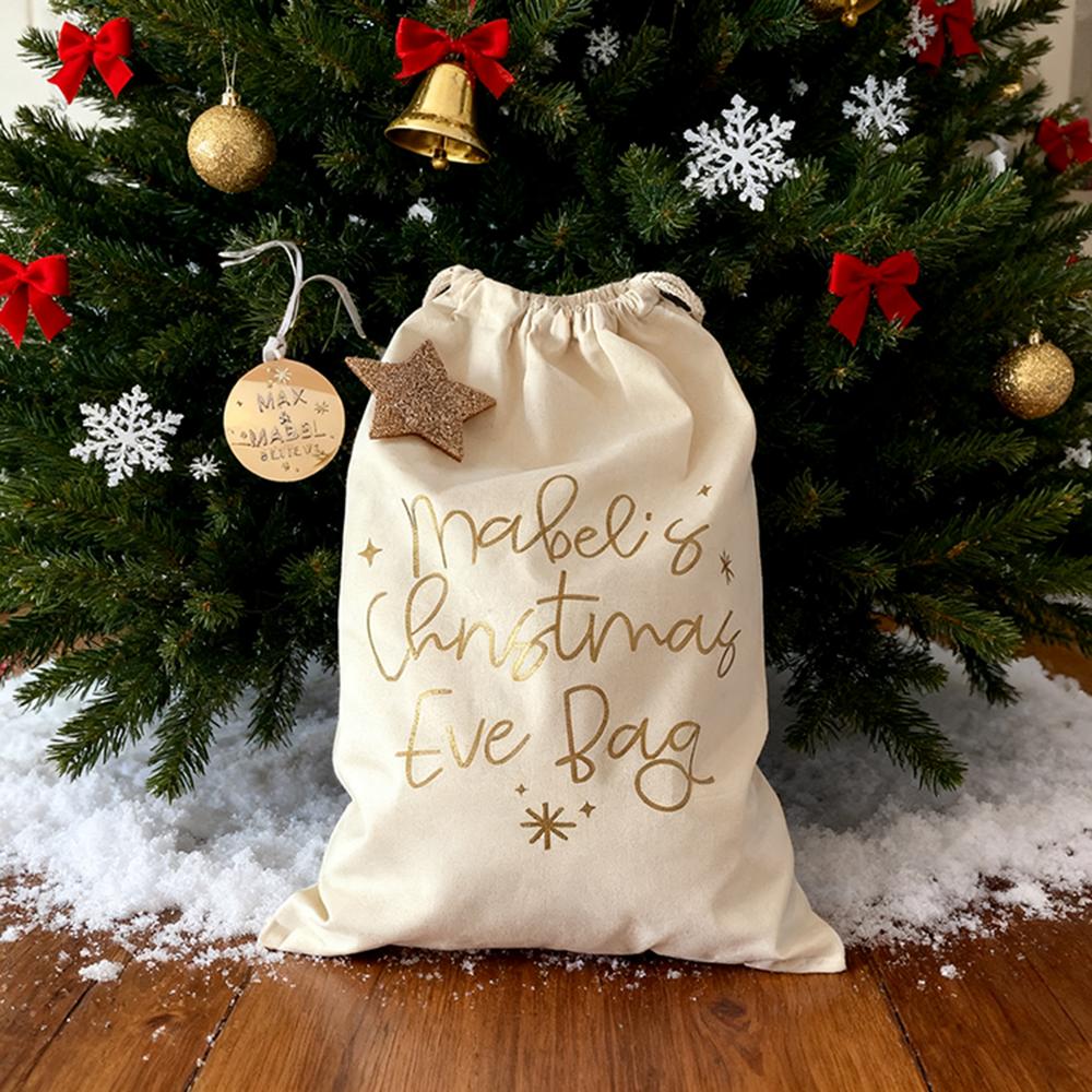Personalised Christmas Eve Bag Santa Sack Christmas Sack Gift Bag Decoration Box Kids Drawstring Bag Christmas Decoration Item
