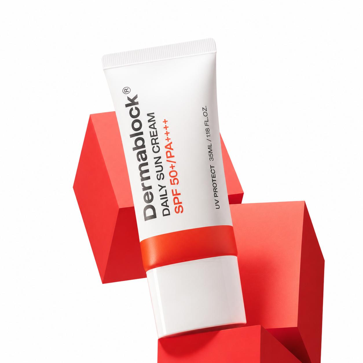 Derma Block Daily Sunscreen 35ml Korean UV Protection Sun Cream Lightweight Moisturizing SPF Care
