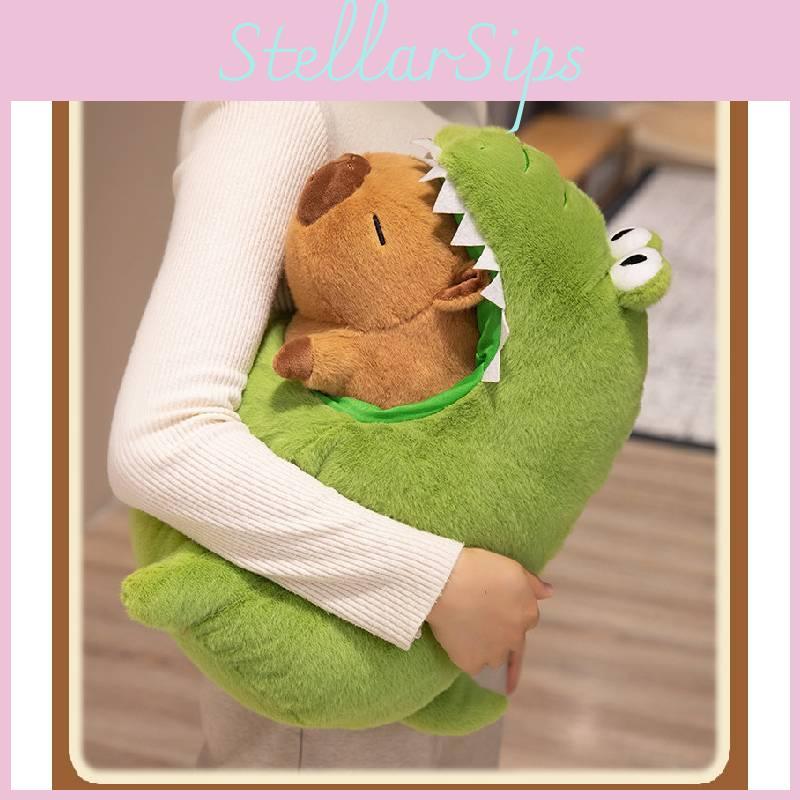Adorable Capybara Plush Toy Cute Crocodile Design Soft Pp Cotton For Kids