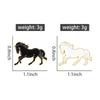 2026 Year of the Horse Enamel Pins Black White Galloping Horse Brooches Elegant Lapel Badges For Outfits Zodiac Gift For Friends