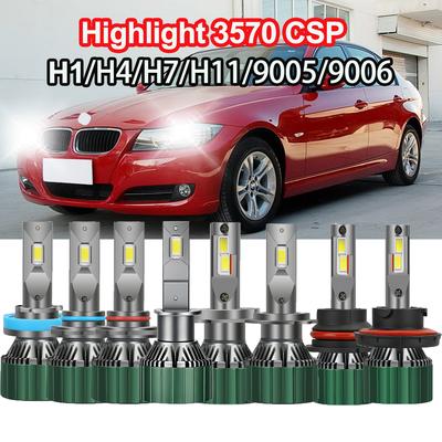 Car LED Headlight High Power Canbus Turbo Lamp with External Drive 6000K Car Light DC12V H1 H4 H7 H11 9005 9006 9007 H13