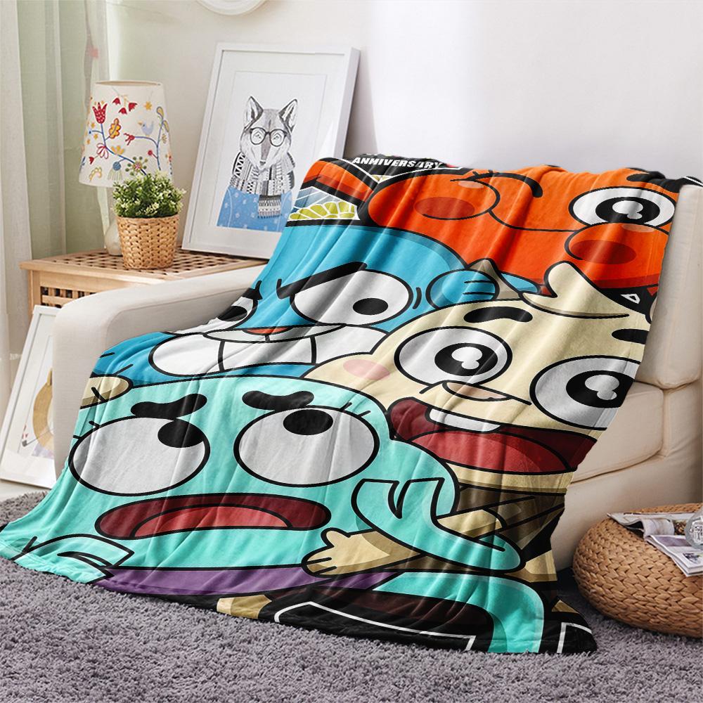 Gumball-Print Flanelldecke, Hohe Qualität, Bequem für alle Jahreszeiten, Heimdekoration, Wärme und Komfort