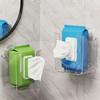 Punch-Free Suction Cup Tissue Box Transparent Face Towel Dispenser Wet Wipes Storage Box  Kitchen