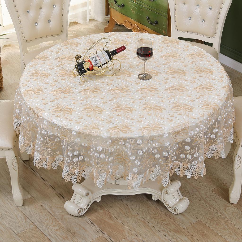 Tovaglia rotonda in cotone e lino Boho: copritavolo a righe