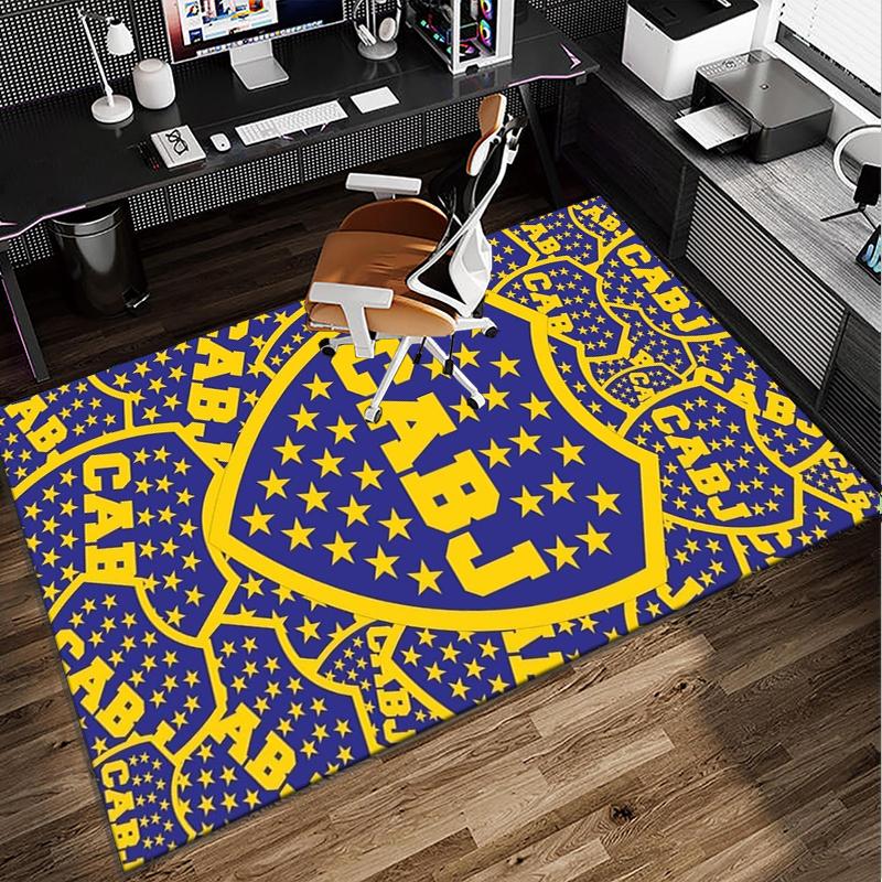 Football Club Emblem Office Rug Chair Mat, Game Carpet, Suitable for Front Door, Bedroom, Living Room, Desk, Holiday Gift