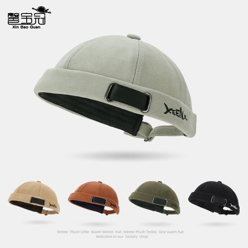 Retro Melon Fur Hat Yuppie Personalized Landlord Hat Embroidered Letters Neutral Couple Autumn and Winter Warm Hat