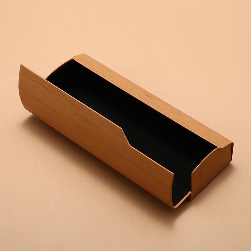 Wood Grain Style Clamshell Glasses Case Can Be Fitted with "Presbyopia Glasses" and "Myopia Glasses" Anti Stress Glasses Case