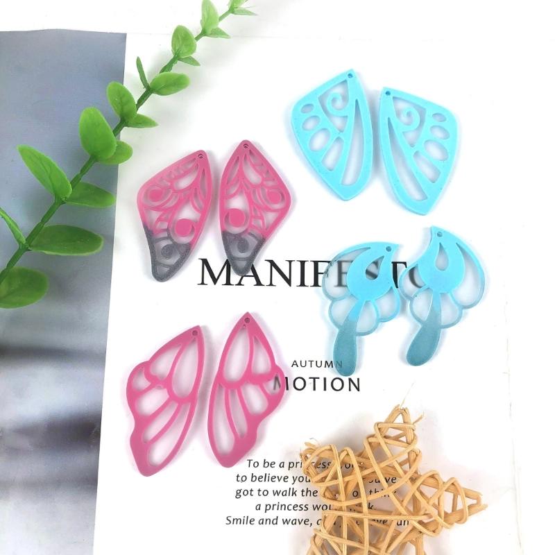 Earring Pendant Resin Molds Silicone Mold Butterfly Pendants Epoxy Crafts Jewelry Making Casting Mould Keychain Molds