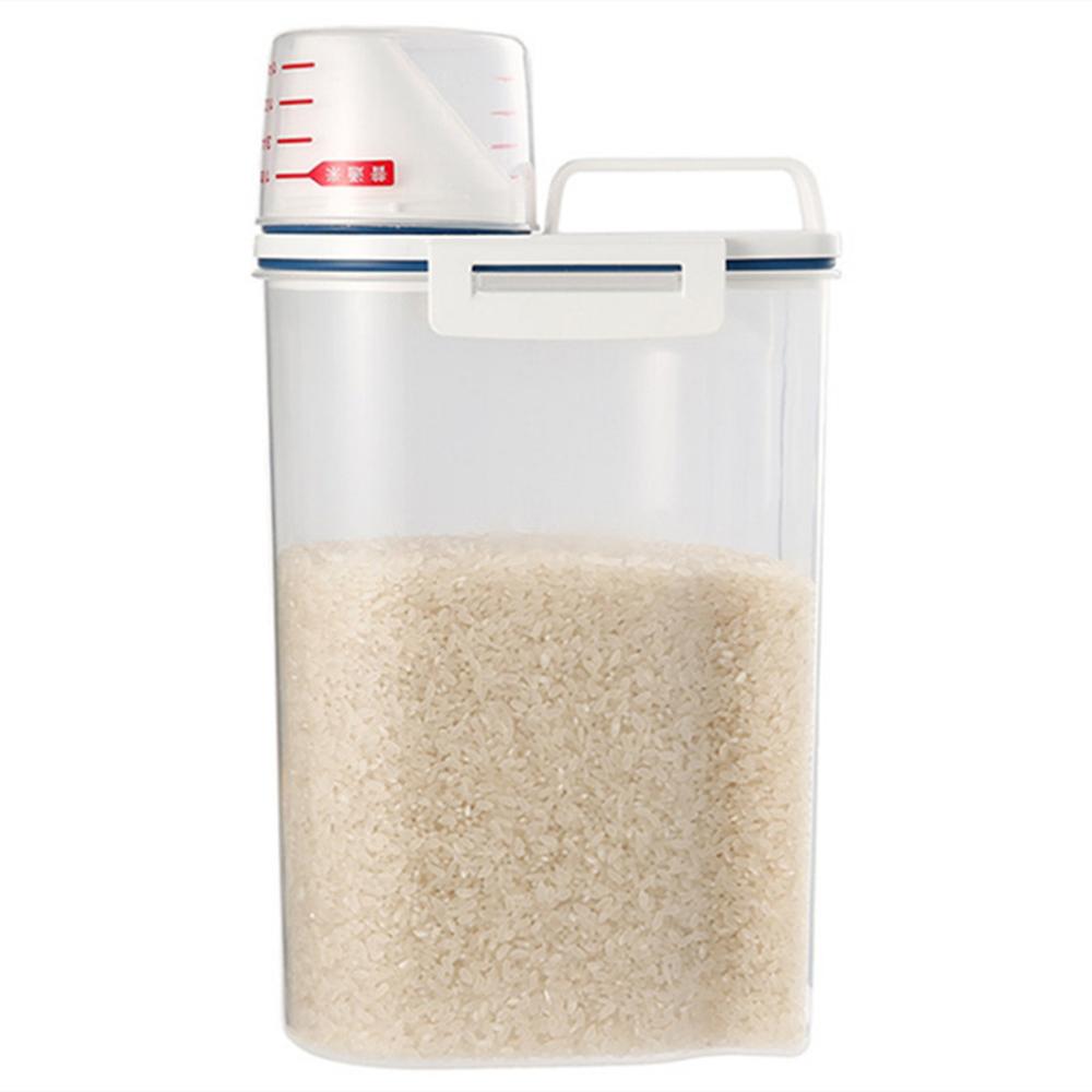 

Moisture-Proof Grain Storage Jar Sealed Rice Bucket Pet Food Container Box for Kitchen Storage Large Capacity Plastic Rice Bucke чистый