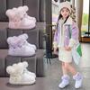 Children's Princess Anti-slip Snow Boots, Winter Girls' Fleece Snow Boots