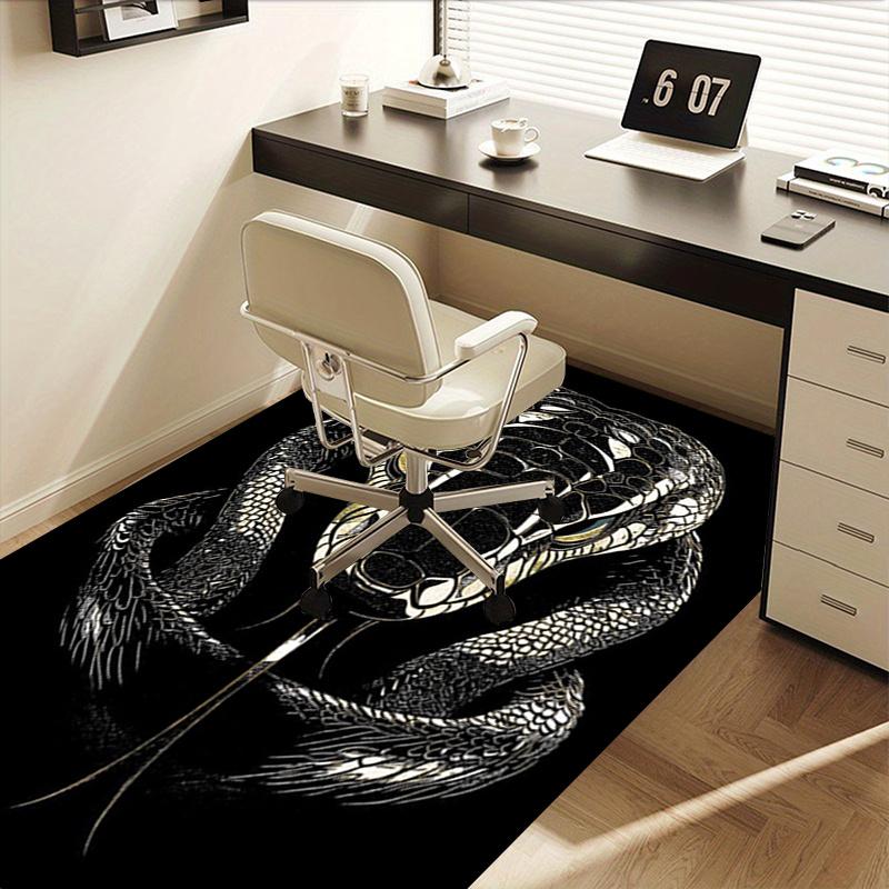 Golden Snake Chair Mat: Office Carpet, Oversized Rug for Home Decor, Sofa Mat, Gift Idea for Any Room