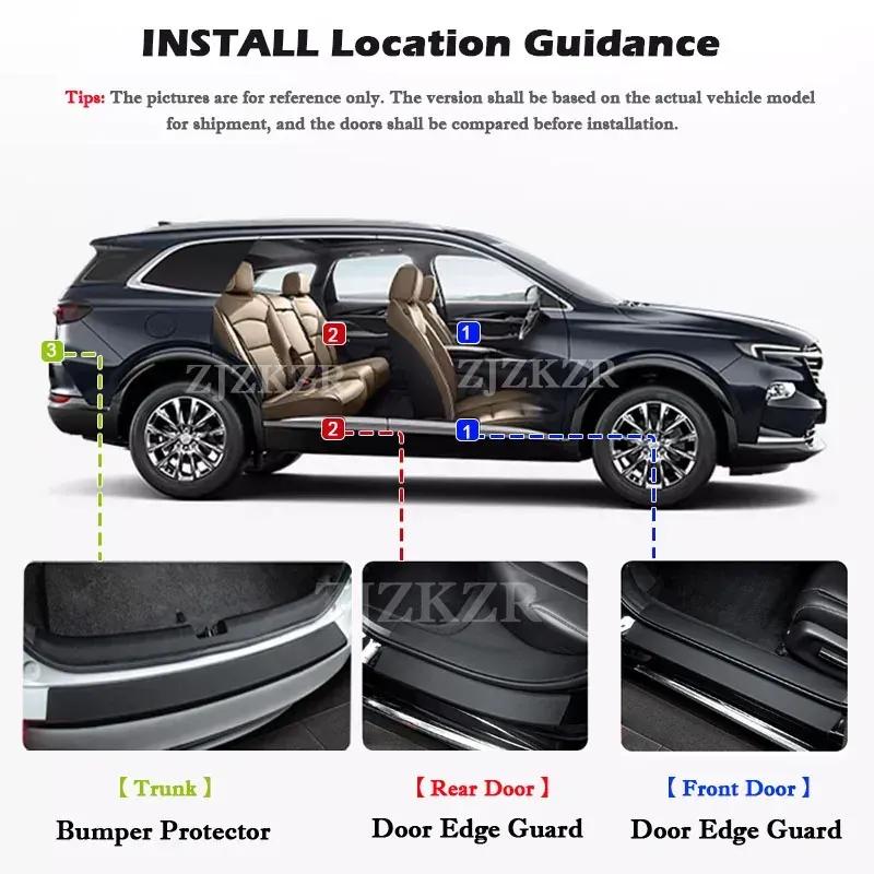 For Toyota Corolla Cross -2025 Car Door Threshold Bar Strip Stickers Trunk Scratch Resistant Trampling Protector Accessories