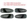 (Juego de 4) NUEVAS Manijas de Puerta Delanteras Traseras Exteriores Negras Para 1992-95 Honda Civic 1993-97 Civic Del Sol 72180SR3J02ZD 72680SR3J01ZC