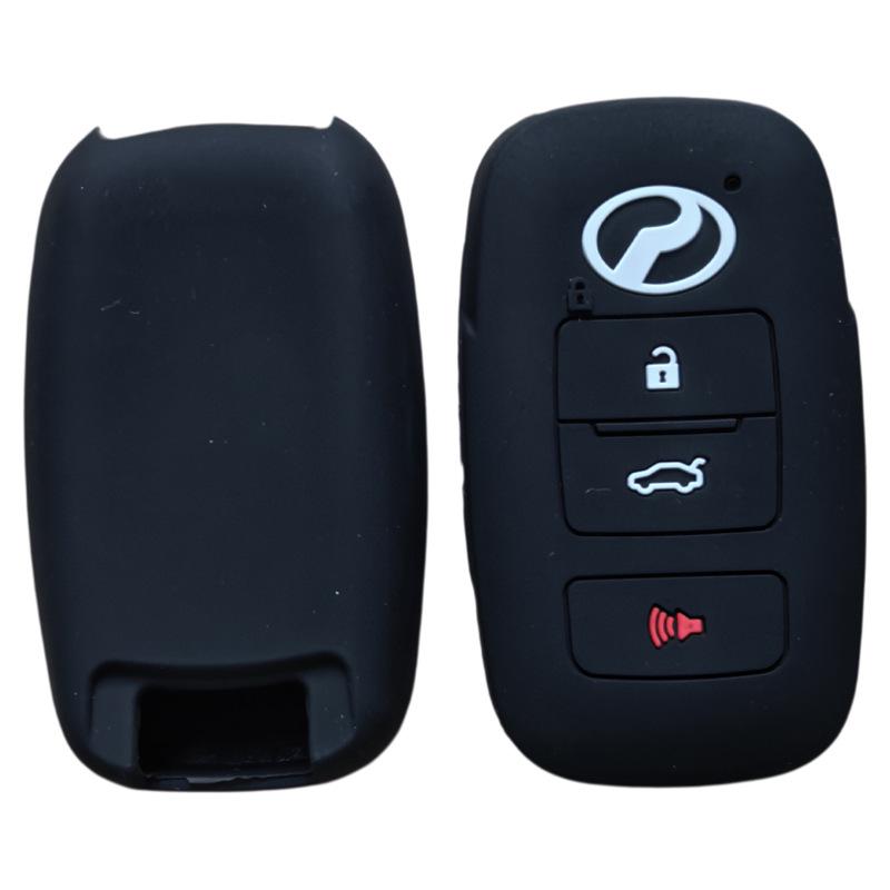 Soft Silicone Protective Case for 4-Button Toyota Malaysia PERODUA Key with Logo