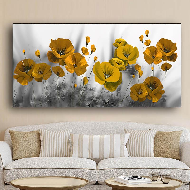 

Маки Квіти Плакати та принти Картини на полотні Пейзаж Настінні картини для вітальні Сучасний домашній декор Куадрос Без рамки 30X60cm No Frame