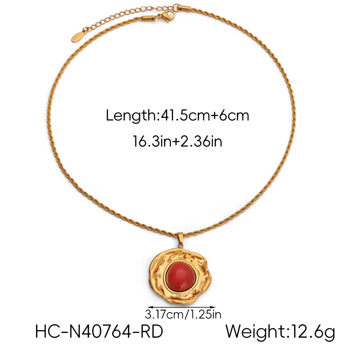 Amber gemstone Maillard style earrings for women, light luxury high-end feel, 18k non-fading necklace