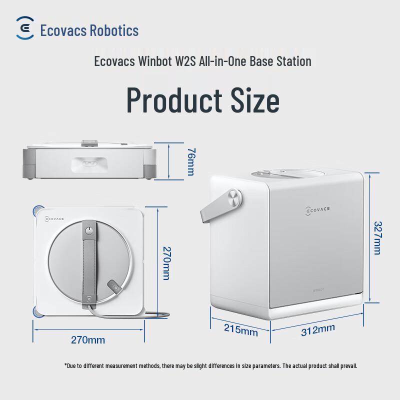 Ecovacs W2S Window Cleaning Robot CN plug (adapter included)