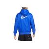 Nike Logo Embroidered Loose Hooded Windbreaker Training Sweatshirt Men Sweatshirt Blue DQ4256-480