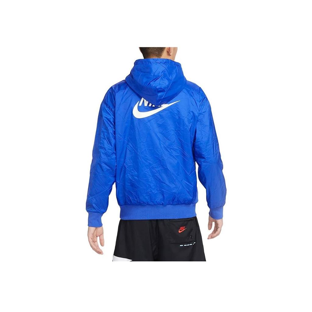 Nike Cortavento Folgado com Capuz Bordado com Logotipo Moletom de Treino Masculino Azul DQ4256-480