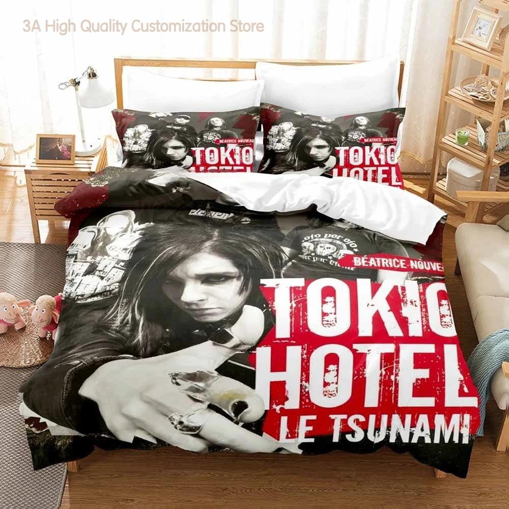 Tokio Hotel Bedding Set Single Twin Full Queen King Size Bed Set Adult Boys Bedroom Duvetcover Sets 3D Anime Bed Sheet Set